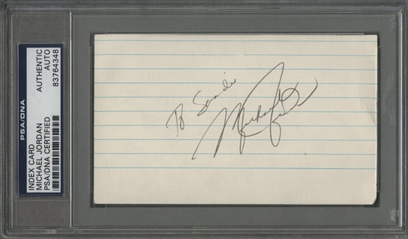 Michael Jordan Vintage Autographed Index Card (PSA/DNA)